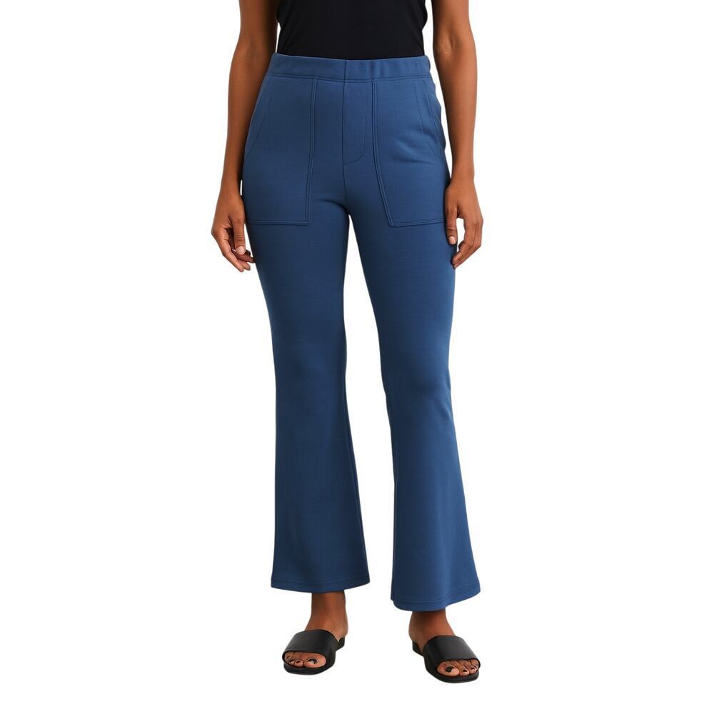 Weekend Los Angeles Slate Grey/Blue Kickout Ponte Pants size SP NWT